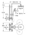Grohe Tempesta System 210 termosztátos zuhanyrendszer 26811001