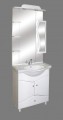 Guido Porcelán S-modell-75 komplett fürdőszoba bútor, sima tükörrel, mosdó kagylóval