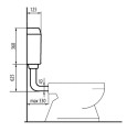 Aqualine T1801 WC tartály duál gombos öblítőmechanikával, összekötő csövekkel, alsó bekö