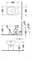 Duravit D-Code álló WC hátsó kifolyású, mélyöblítésű