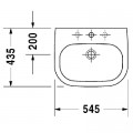 Duravit D-Code 54,5 cm-es beépíthető mosdó