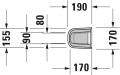 Duravit D-Code mosdóláb 55, 60, 65 cm-es mosdókhoz