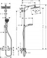 Hansgrohe Crometta E 240 1jet Showerpipe zuhanyrendszer termosztátos csapteleppel 27271000