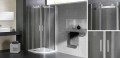 Wellis Virgo íves zuhanykabin 2 tolóajtóval, exkluzív görgőkkel 90x90x190 cm