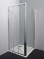 Kolpa San Luna TSV 80 fix oldalfal zuhanyajtóhoz, ezüst profil, átlátszó üveg