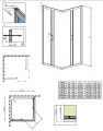 Radaway Premium Plus D 100x80 cm aszimmetrikus szögletes zuhanykabin, 190 cm magas