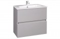 Wellis Elois Grey 60 komplett fürdőszobabútor, fényes világosszürke színben