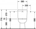 Duravit D-Code Monoblokk WC alsó kifolyású, mélyöblítésű, alsó bekötésű tartállyal