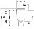 Duravit D-Code Monoblokk WC hátsó kifolyású, mályöblítésű, alsó bekötésű tartállyal