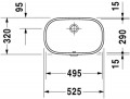Duravit D-Code 49,5 cm-es beépíthető mosdó