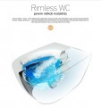Wellis Erin Rimless (perem nélküli) szögletes fali WC, hátsó kifolyású