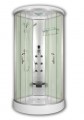 Sanimix Hidromasszázs zuhanykabin elektronikával 90x90x215 cm, fehér hátfalüveg, zuhanytálcáv