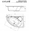 Cersanit Kaliope aszimmetrikus akril kád 153x100 cm jobbos vagy balos kivitelben + ajándék kádl
