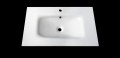 Wellis Almeria 80 alsó fürdőszobabútor, öntött márvány mosdóval, fényes fehér színben