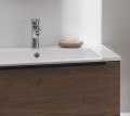Wellis Jersey 80 cm alsó fürdőszobabútor, öntött márvány mosdóval, dió színben