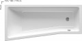 Ravak BeHappy II 150x75 cm aszimmetrikus akril kád, jobbos és balos kivitelben, fehér színben