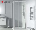 Roltechnik Project Line LD3 80x180 cm csúszkás zuhany tolóajtó, fehér kerettel, Grape üveggel