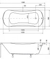 Besco Aria Plus 140x70 cm akril kád, kapaszkodókkal szerelve