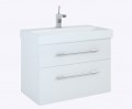 Elita Barcelona 80 cm komplett fürdőszobabútor szett, fényes fehér színben