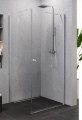 Roltechnik New Trendy Superia 80x80 cm szögletes zuhanykabin egyszárnyú ajtóval és fix oldalfal