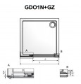 Roltechnik GDO1 Elegant Neo Line 90x200 cm nyíló zuhanyajtó + GZ profil szett